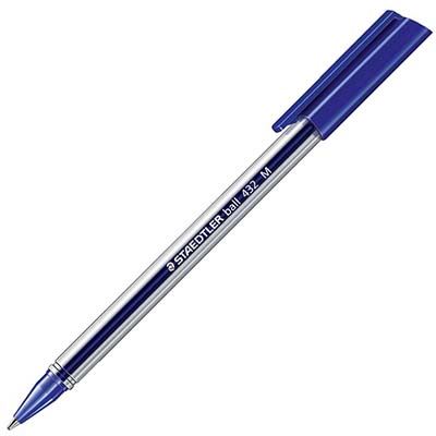 Image for STAEDTLER 432 TRIANGULAR BALLPOINT STICK PEN MEDIUM BLUE from PaperChase Office National