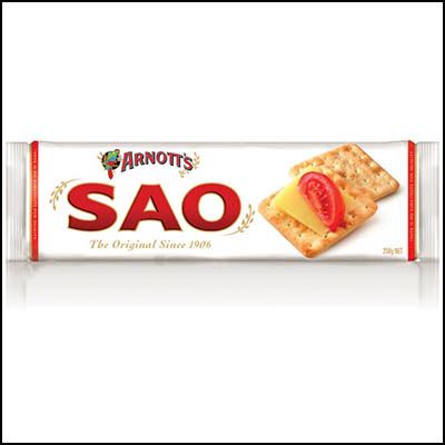 Image for ARNOTTS SAO CRACKERS 250GM from PaperChase Office National