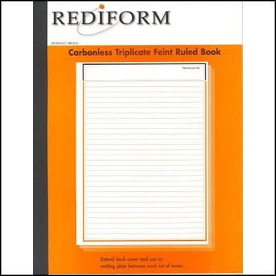 Image for REDIFORM TRIPLICATE BOOK CARBONLESS FEINT RULED from PaperChase Office National