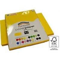 rainbow cover paper 125gsm a3 gold pack 100