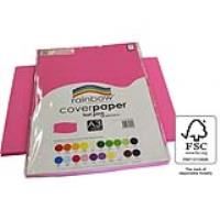 rainbow cover paper 125gsm a3 hot pink pack 100