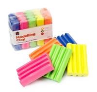 educational colours modelling clay 250g fluoro assorted
