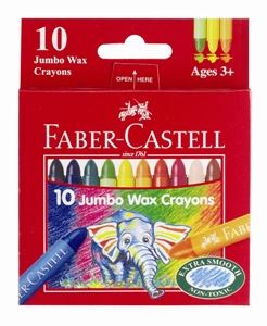 Image for FC182411/122540 FABER CASTELL JUMBO ERASABLE CRAYONS PACK 12 from PaperChase Office National