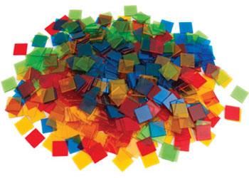 Image for TRANSLUCENT COUNTER SQUARE 4 COLOURS - 1000PC from PaperChase Office National