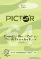 pictor premium exercise book dotted thirds 14mm 70gsm 64 page a4 saturn