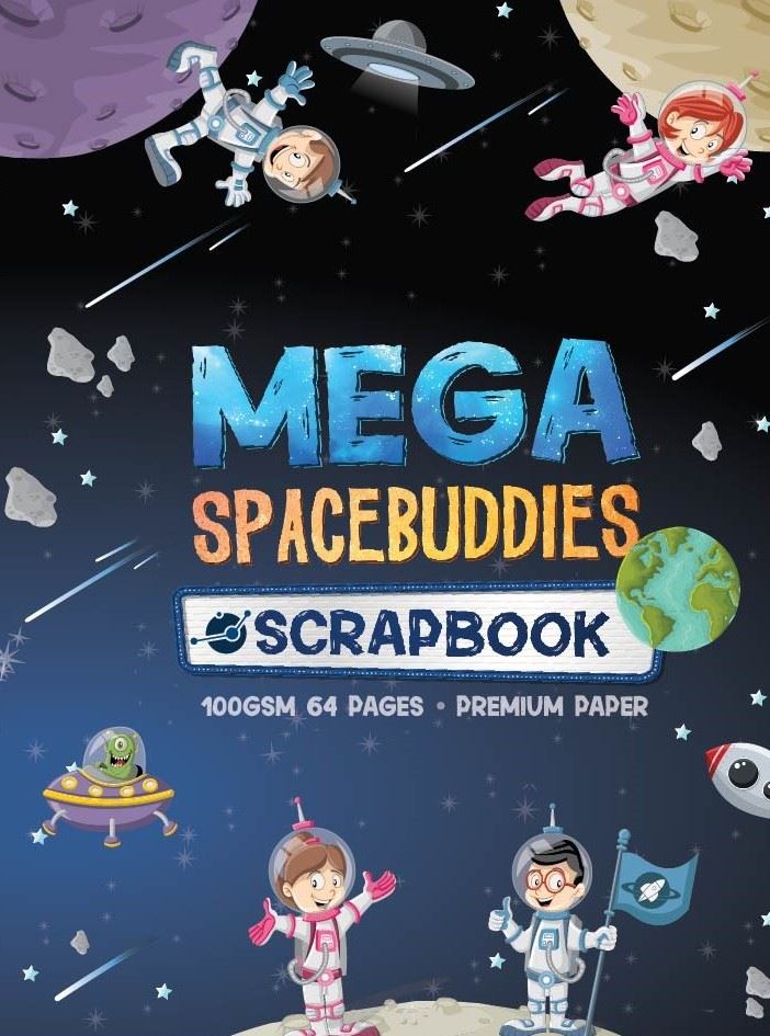 Image for PICTOR MEGA SPACEBUDDIES SCRAPBOOK 100GSM 64 PAGE 330 X 240MM from Paul John Office National