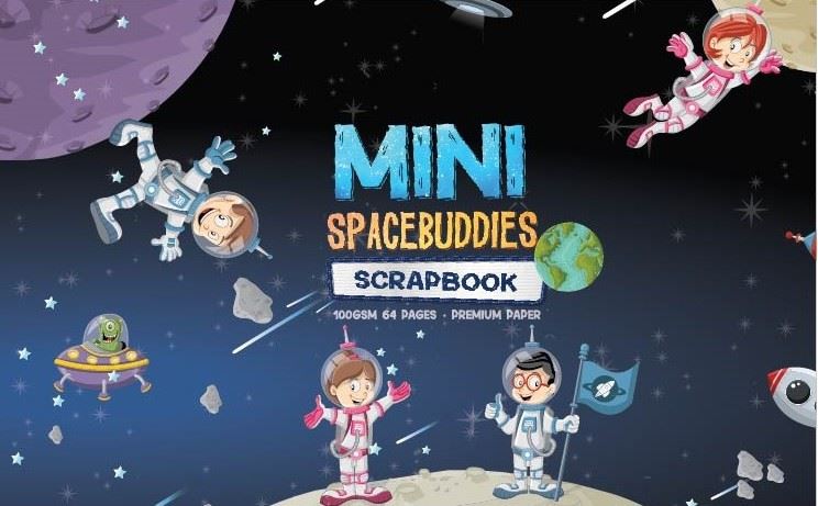 Image for PICTOR MINI SPACEBUDDIES SCRAPBOOK 100GSM 64 PAGE 165 x 240MM from Paul John Office National