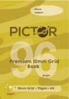 pictor premium a4 96 page grid book 10mm 70gsm stars