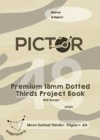 pictor premium  a4 48 page project book 18mm plain/dotted thirds 70gsm capricorn