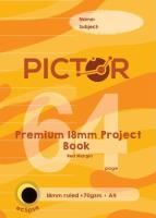 pictor premium a4 64 page project book 18mm ruled 70gsm (botany)