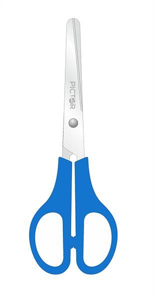Image for PICTOR DELUXE BLUE HANDLE STUDENT SCISSORS 165MM from Paul John Office National