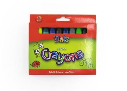 Image for DATS JUMBO SCHOOL CRAYONS PACK 10 from Paul John Office National