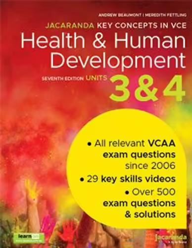 Image for KEY CONCEPTS IN VCE HEALTH & HUMAN DEVELOPMENT UNITS 3&4 7E (LEARNON & PRINT) from Paul John Office National