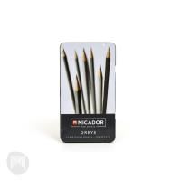 micador for artisits, greys 12s - graphite sketching set, tin 12