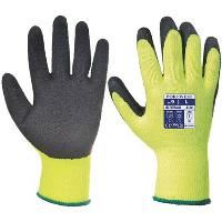 portwest a140 thermal grip glove black/yellow xs