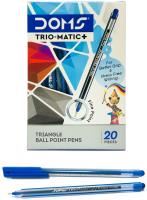doms trio-matic triangular ball pens 0.6mm black ink