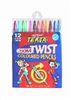 texta zoom twist coloured pencils 3mm pack 12