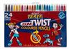 texta zoom twist coloured pencils 3mm pack 24