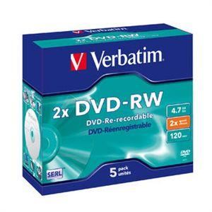 Image for VERBATIM DVD-RW 4.7GB JEWEL CASE PACK 5 from Office National Port Augusta