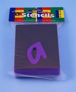 Image for EDUCATIONAL COLOURS STENCILS ALPHA QLD LOWER CASE PURPLE from Office National Port Augusta