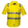prime mover ww1902 cotton drill shirt short sleeve full colour with tape over sholders