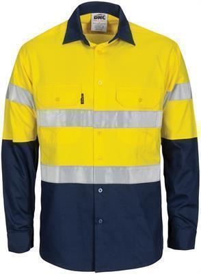 Image for DNC HIVIS COTTON SHIRT L/W COOL-BREEZE T2 CSR REFLECTIVE TAPE- LONG SLEEVE from Office National Port Augusta