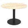 motion round sit height table solid beech
