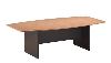 peppertree boardroom table boat shaped 2 piece h base 6000w x 1800d x 720h beech/ironstone