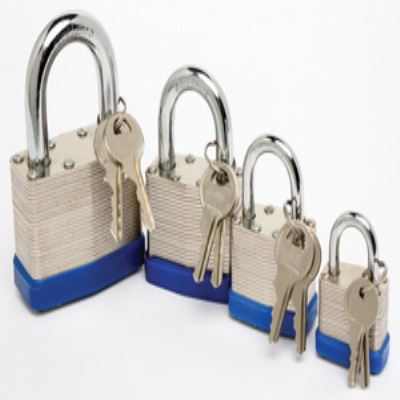 Image for REXEL PADLOCK STEEL MEDIUM 40MM SILVER/BLUE from Premier Office National