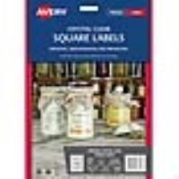 avery 980020 l7125 square labels crystal clear pack 10