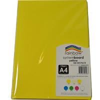 rainbow system board 150gsm a4 red pack 100