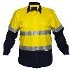 prime mover ma801 cotton drill shirt long sleeve lightweight with tape 2-tone