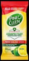 pine o cleen disinfectant surface wipes lemon lime pack 110
