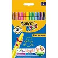 bic kids turn and colour twistable wax crayons pack 10