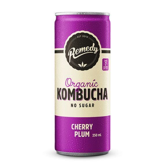 Image for REMEDY KOMBUCHA CHERRY PLUM 250ML CAN BOX24 from Surry Office National