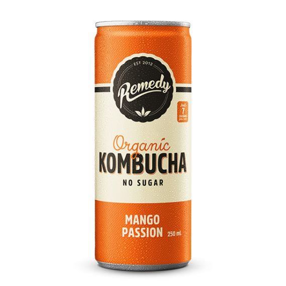 Image for REMEDY KOMBUCHA MANGO PASSION 250ML CAN BOX24 from Surry Office National