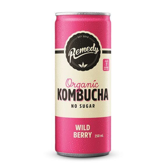 Image for REMEDY KOMBUCHA WILD BERRY 250ML CAN BOX24 from Surry Office National