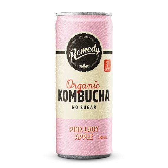 Image for REMEDY KOMBUCHA PINK LADY APPLE 250ML CAN BOX24 from Surry Office National