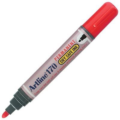 Image for ARTLINE 170 DRY SAFE PERMANENT MARKER BULLET RED from Surry Office National
