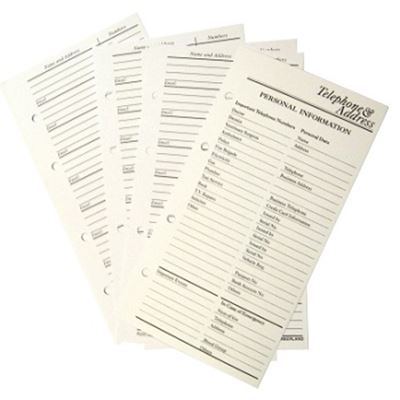 Image for CUMBERLAND TELEPHONE AND ADDRESS BOOK REFILL PACK 25 from Surry Office National