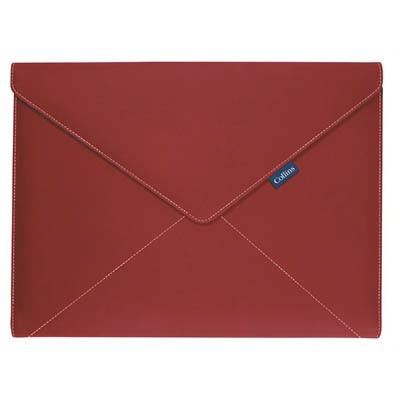 Image for COLLINS CONFERENCE RING BINDER WITH FLAP CLOSURE RED/CHARCOAL from Surry Office National
