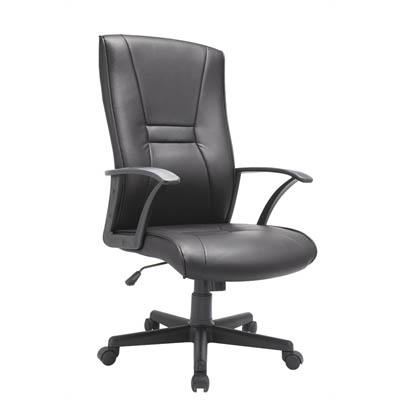 Image for HESTON FSHESHB EXECUTIVE CHAIR HIGH BACK LEATHER BLACK from Surry Office National