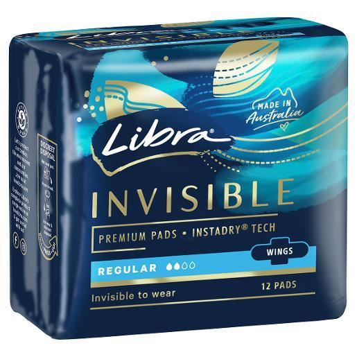 Image for LIBRA ULTRA THINS WINGS INVISIBLE REGULAR PADS PACK 14 from Surry Office National