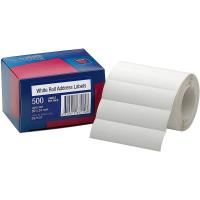 apli address label 89 x 24mm roll white box 500