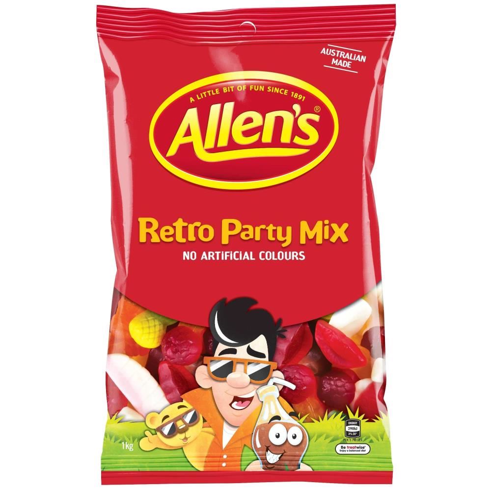 Image for ALLENS RETRO PARTY MIX 1KG from Surry Office National