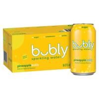 bubly sparkling water no sugar pineapple can 375ml pack 8