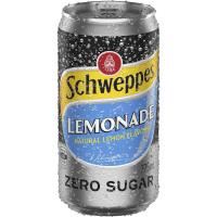 schweppes lemonade zero sugar can 375ml carton 24