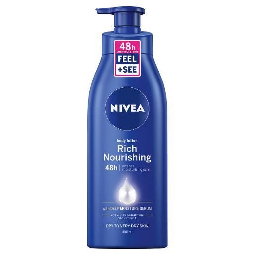Image for NIVEA RICH HAND AND BODY LOTION 48 HOUR MOISTURISER 400ML from Surry Office National