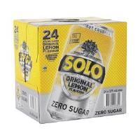 solo original lemon zero sugar can 375ml carton 24