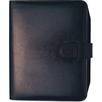 Image for DEBDEN DESK DK3299 DAYPLANNER LEATHER ZIP CLOSURE 216X140MM BLACK from Office National Sydney Stationery
